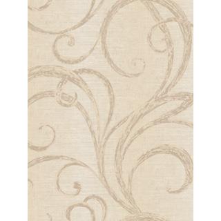 Seabrook Designs LE21003 Leighton Acrylic Coated Scrolls-leaf and ironwork Wallpaper
